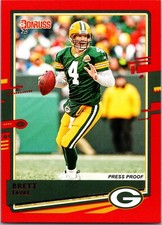 2020 Donruss Red Press Proof PARALLEL Brett Favre Green Bay Packers NFL Cards