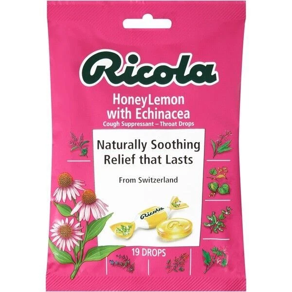 Ricola HONEYLEMON With Echinacea Cough Suppressant 19 Drops
