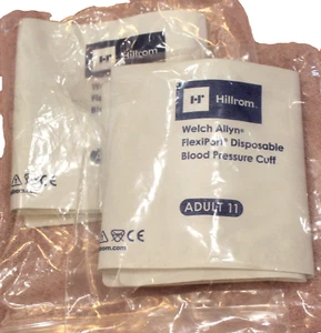 Two Hillrom Welch Allyn Flexiport Disposable Blood Pressure Cuffs, New Open Box - Picture 1 of 6