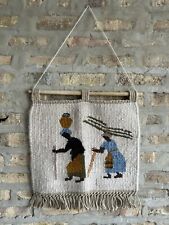 Beautiful Vintage Handwoven Tapestry Setsoto Design,  from Kingdom of Lesotho