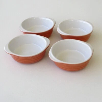 Lot de 4 ramequins oreilles ou cassolettes - Emile Henry - orange  Culinaire - Photo 1/4