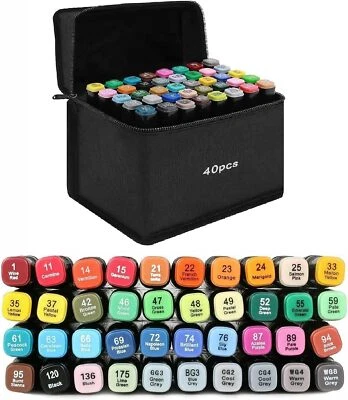 MARKENLOS 40 Farbe Acrylstifte Marker Set Permanent Pen Für DIY Graffiti Sketch Dual Pen