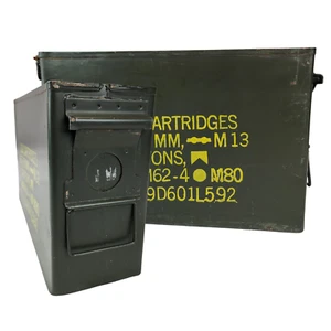 Pack de 2 Usados Sin Tapa U.S. G.I. Caja de munición M19A1 30 CAL de 7,62 mm *mocinc. 1982* - Imagen 1 de 4