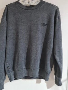 Vintage Umbro Sweatshirt Mens Small Grey Crew Neck Pullover Retro 90s Unisex - Picture 1 of 7