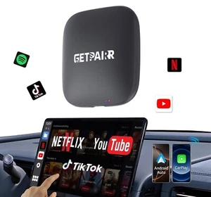 GetPairr AI Box 8+128GB APP Store YouTube Wireless CarPlay Android Adattatore Auto - Foto 1 di 12