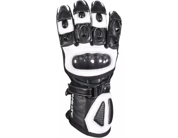 Duchinni Infantil Jóvenes Bambino Cuero Textil Motocicleta Guantes Negros Blanco - Imagen 1 de 1