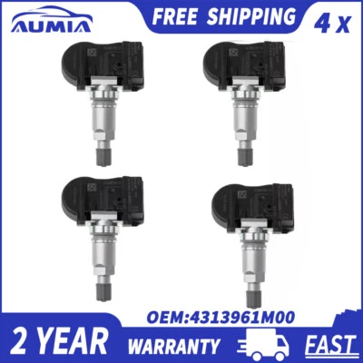 4X TPMS Tyre Pressure Valve Sensor 43139-61M00 For Suzuki SWIFT VITARA 433MHZ - Image 1 of 4