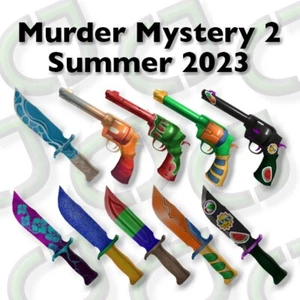 Roblox Murder Mystery 2 MM2 Summer 2023 Knife Knives and Guns Set - Picture 1 of 1