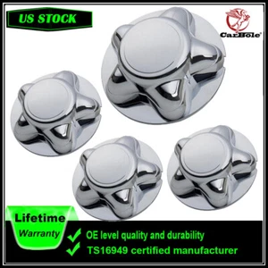 Set of 4 Center Wheel Hub Cover Chrome W/ 7" Cap For Ford F150 Expedition 97-04 - Picture 1 of 12