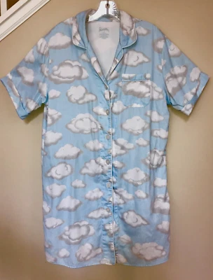 NICK & NORA ● CLOUDS SUMMER BATH OR BEACH  ROBE ~ SHORT SLEEVE ● XL ● EX-LARGE ● - Image 1 of 4