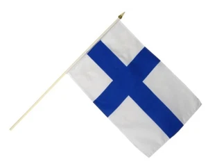 Finnland Stockflagge Flaggen Fahnen Stockfahne 30x45cm - Bild 1 von 1