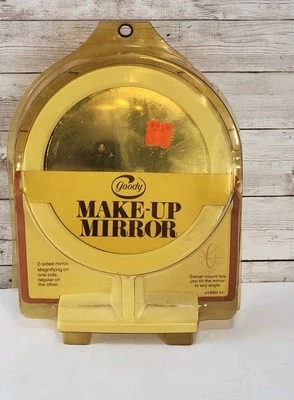 Espejo de maquillaje Goodys 1980 NOS 1495/H blanco 2 lados aumento giratorio nuevo MCM Foto 1 de 4