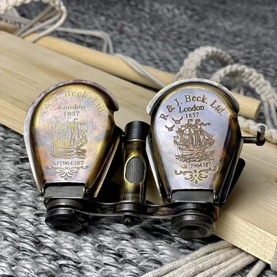 Винтажный антикварный латунный дорожный телескоп 1857 | монокуляр коллекционный подарок - Изображение 1 из 4