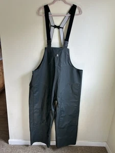 Pantalones de lluvia vintage con tirantes Carhartt R39GRN impermeables baberos de pesca de tormenta 2XL - Imagen 1 de 18