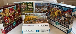 (5) Charles Wysocki Jigsaw Puzzles Americana 500 & 1,000 pcs with POSTERS - Picture 1 of 10