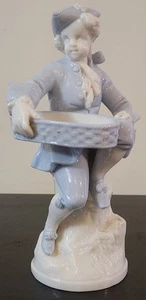 Rara statuina in porcellana blu Minton, с.pre-1900 - Foto 1 di 5