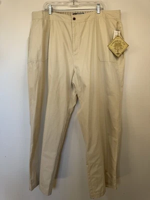 Caribbean Joe Let Go 100% Cotton Women’s Tan Pants Beach Resort Preppy NWT Foto 1 de 4