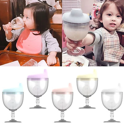 Baby Plastic Goblet Children's Wine Cup Juice Cup Milk Cup With Silicone Nozzle. - Image 1 of 4