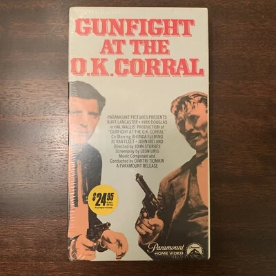 GUNFIGHT AT THE O.K. CORRAL  Burt Lancaster SEALED 1979 PARAMOUNT WATERMARK VHS Foto 1 de 4