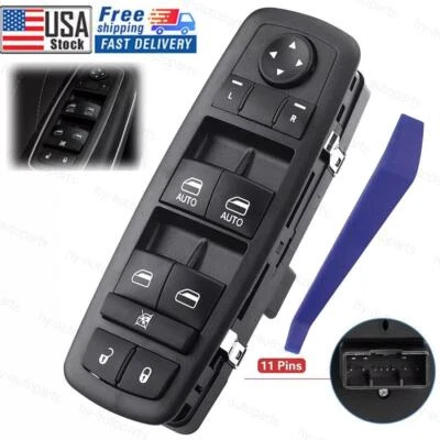 For 2011-2022 Dodge Charger Chrysler Ram 1500 Master Power Window Control Switch - Image 1 of 4