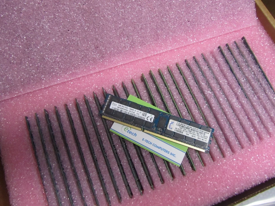 49Y1563 49Y1565- IBM 16GB (2Rx4) 1.35V PC3L-10600 CL9 ECC DDR3 1333MHz LP RDIMM - Image 1 of 1