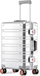 All Aluminum Carry On Luggage 22x14x9 Airline Approved,Zipperless Luggage 20inch - Picture 1 of 46