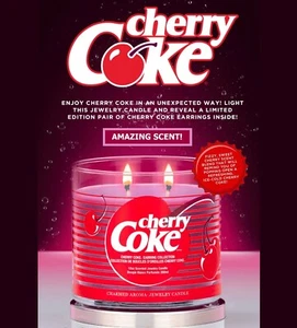 Charmed Aroma Cherry Coke Candle & Limited Edition Mystery Cherry Coke Earrings - Picture 1 of 4