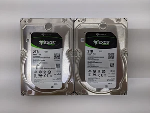 LOT OF 2 Seagate Exos 7E8 2TB 3.5" SATA3 ST2000NM0055 - Picture 1 of 6