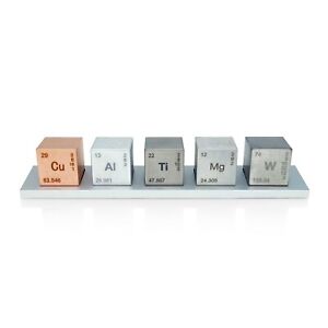 Element 1" Würfelset (Wolframlegierung, Kupfer, Titan, Aluminium, Magnesium)