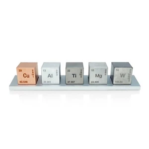 Element 1" Cube Set (Tungsten Alloy, Copper, Titanium, Aluminum, Magnesium) - Picture 1 of 2