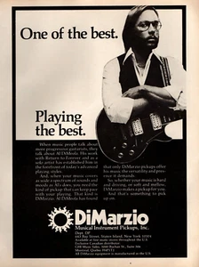 Vintage anni 70 AL DIMEOLA DIMARZIO PICKUPS RIVISTA STAMPA PUBBLICITÀ chitarra pinup page - Foto 1 di 1