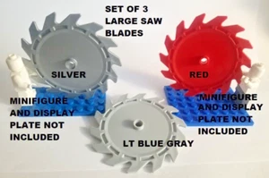 Lego großes SÄGEBLATT Menge 3 rot grau silber Waffe MOBSTER Mühle Holz Technic - Bild 1 von 1