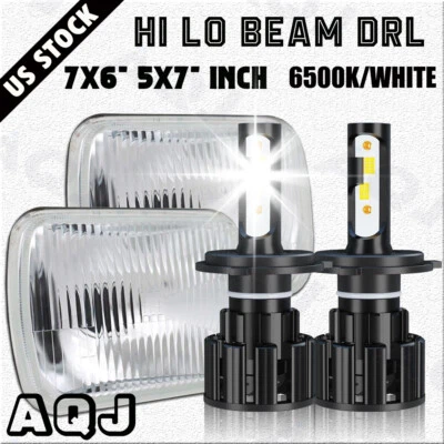 Par de faros LED 5x7 7x6 para camioneta Toyota 82-1996 Tacoma 4Runner 83-1991 Foto 1 de 4