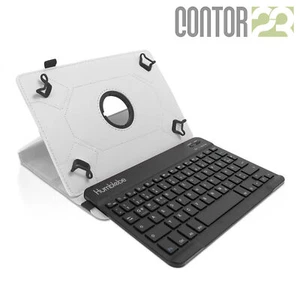 Schutzhülle inkl. Bluetooth-Tastatur in WEIß für 10.1" Lenovo Tab E10 - Bild 1 von 10