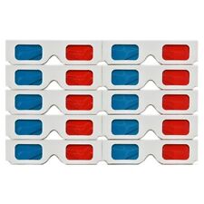 3D Glasses, 10 Pairs Red and Stereo Lenses for Set Anaglyph 3D Glass M9D2