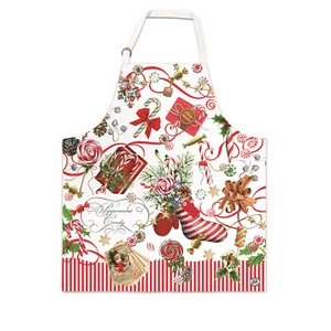 Michel Design Works Cotton Chef's Apron Christmas Peppermint - NEW - Picture 1 of 1