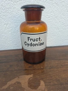 Apothekerflasche Apothekergefäß FRUCT.CYDONIAE. BRAUN - Bild 1 von 11