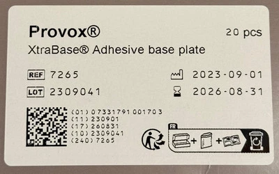 ATOS Provox Ref 7265 XtraBase Adhesive Base Plate 20 Pcs New