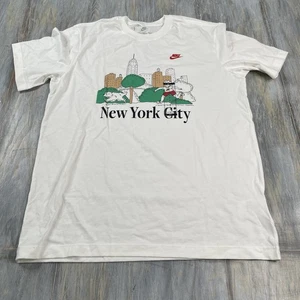 Nike New York City NYC Shirt Adult Large City Skyline Central Park White T-Shirt - Picture 1 of 3