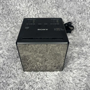 Sony ICF-C1T AM/FM Alarm Clock Radio with Mirrored Face Black - Picture 1 of 6