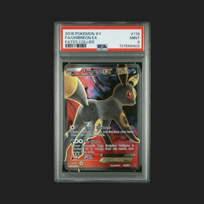 Pokemon TCG Umbreon EX Holo Rare Full Art XY Fates Collide 119/124 PSA 9 MINT - Image 1 of 3