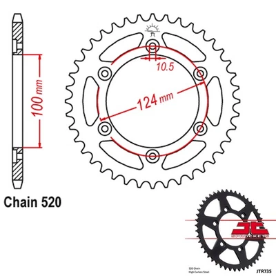 Piñones JT JTR735.40 2002-2002 Ducati 750 Sport JT piñón 40 dientes Foto 1 de 2