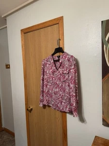 Blusa Jones New York Grande Multicolor con Estampado Paisley Manga Larga - Usada en Excelente Condición - Imagen 1 de 5