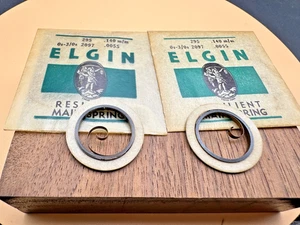 LOT x 2 NOS OS-3S SIZE Vintage ELGIN WATCH MAINSPRING 295 2097 .140mm - Bild 1 von 1