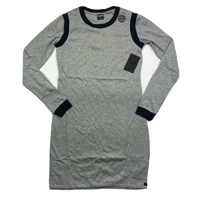Hurley Dri Fit Long Sleeve Dress Grey Black Womens Size Medium - Image 1 of 4