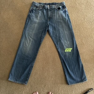 Lucky Brand Gene Montesano Mens 38 Reg Inseam Straight Blue Jeans USA No 22 - Picture 1 of 23