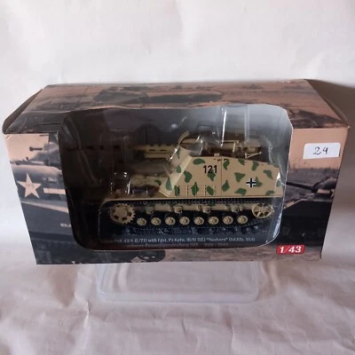 24- Tank Panzerjager Nashorn (Sd.Kfz. 164) Italy 1944 Altaya Diecast - Immagine 1 di 3