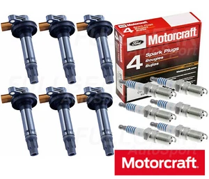 MOTORCRAFT IRIDIUM SPARK PLUG + ENGINE IGNITION COIL SET FOR FORD F-150 3.5L V6 - Picture 1 of 2