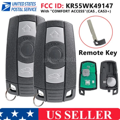 2 For BMW 3 Series 325xi 328xi 330xi 325Ci 330Ci Remote Key Fob COMFORT ACCESS - Image 1 of 4
