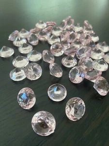 LIGHT PINK 20MM ACRYLIC Plastic DIAMOND Shape Gems Choose Amount - Picture 1 of 3